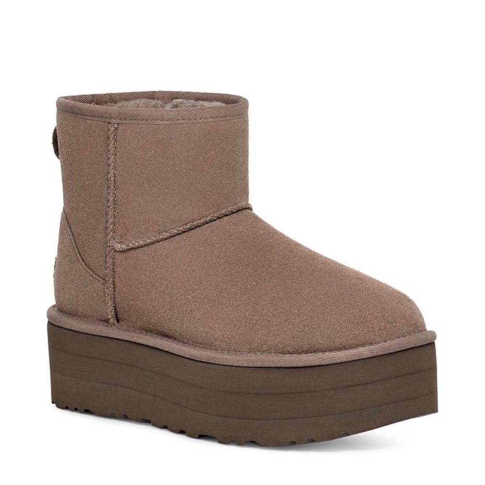 UGG Classic Mini Platform Smoke Plume Women's Sheepskin Ankle Boot